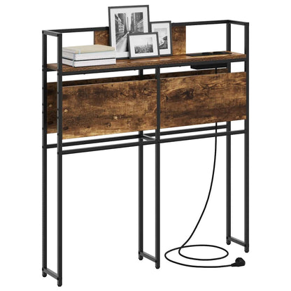 Stauraum-Kopfteil mit Regal Räuchereiche 90 cm Holzwerkstoff