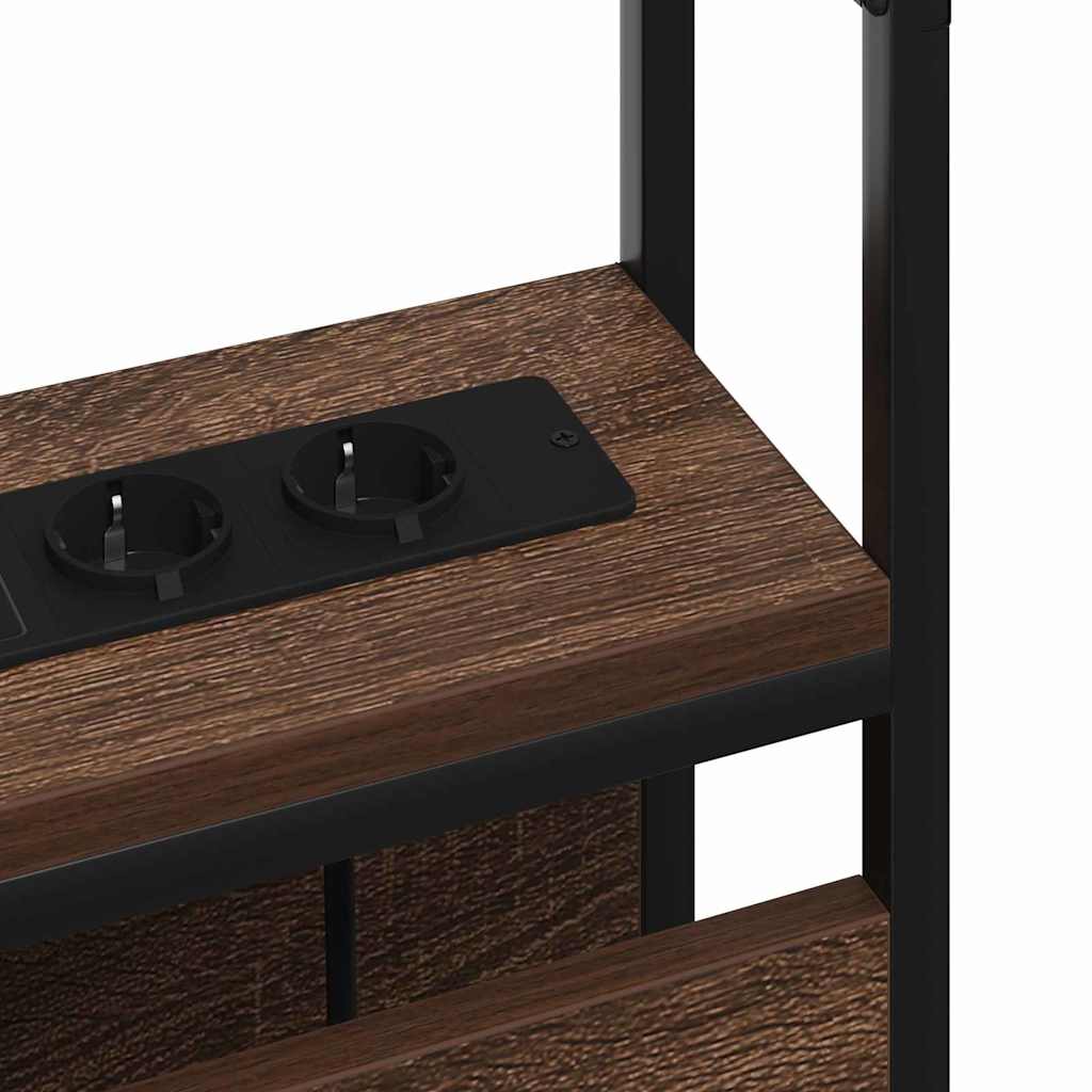 Stauraum-Kopfteil Braun Eichen-Optik 100 cm Holzwerkstoff