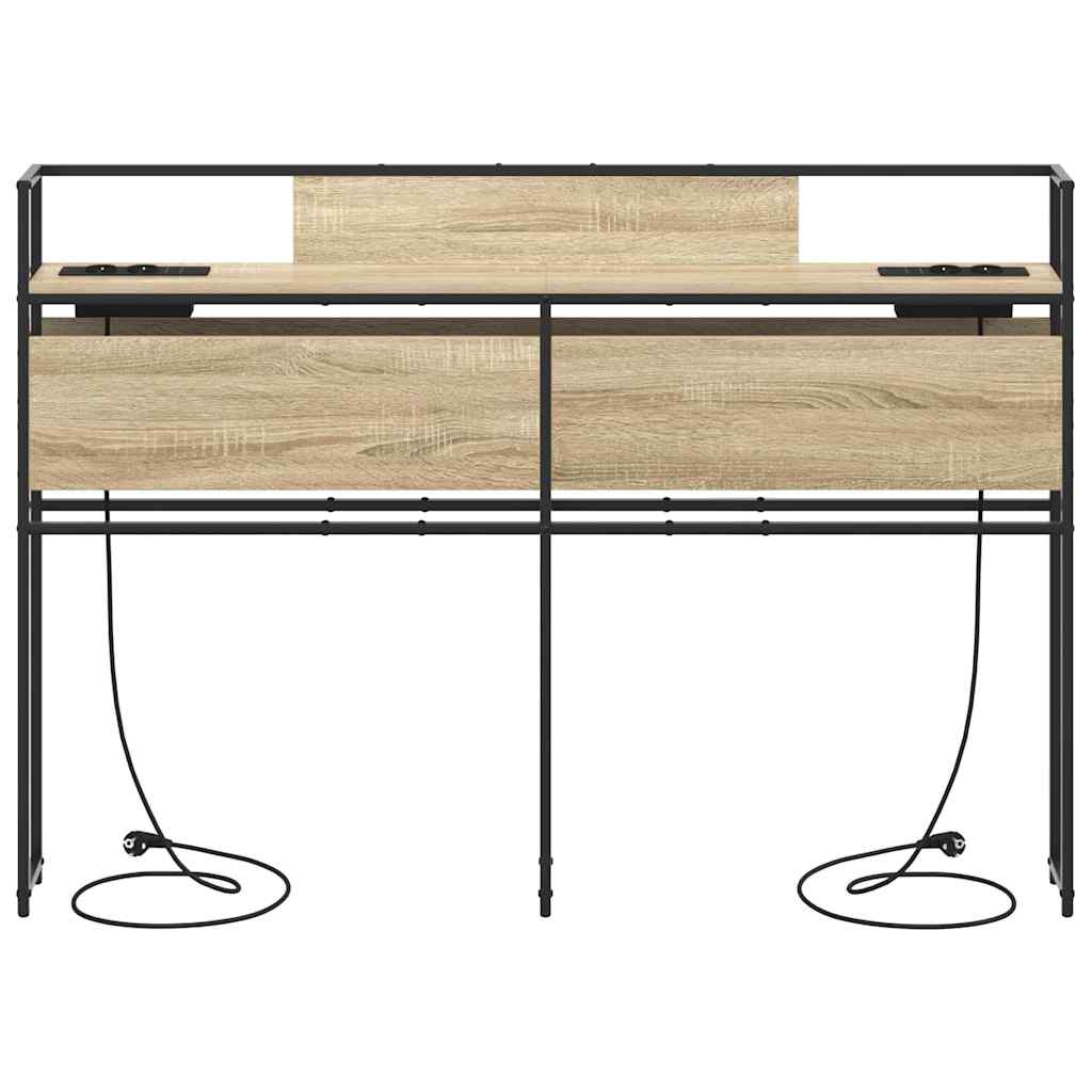 Stauraum-Kopfteil mit Regal Sonoma-Eiche 150 cm Holzwerkstoff