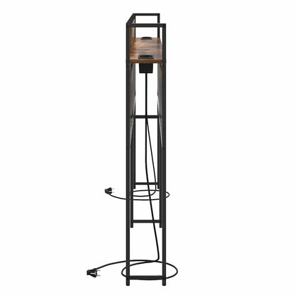 Stauraum-Kopfteil mit Regal Räuchereiche 180 cm Holzwerkstoff