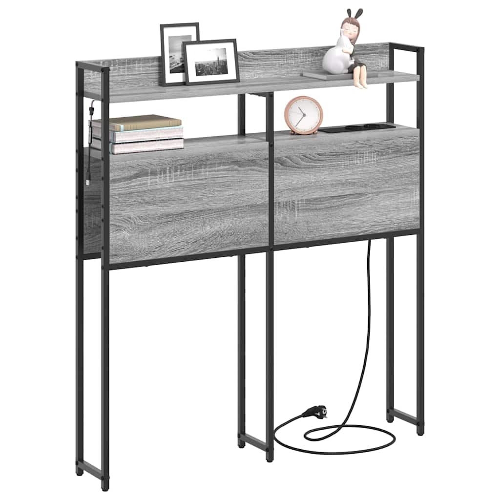 Aufbewahrungskopfteil Grau Sonoma 100 cm Holzwerkstoff