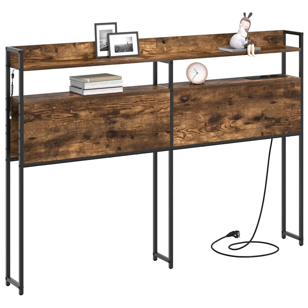 Aufbewahrungskopfteil Räuchereiche 120 cm Holzwerkstoff