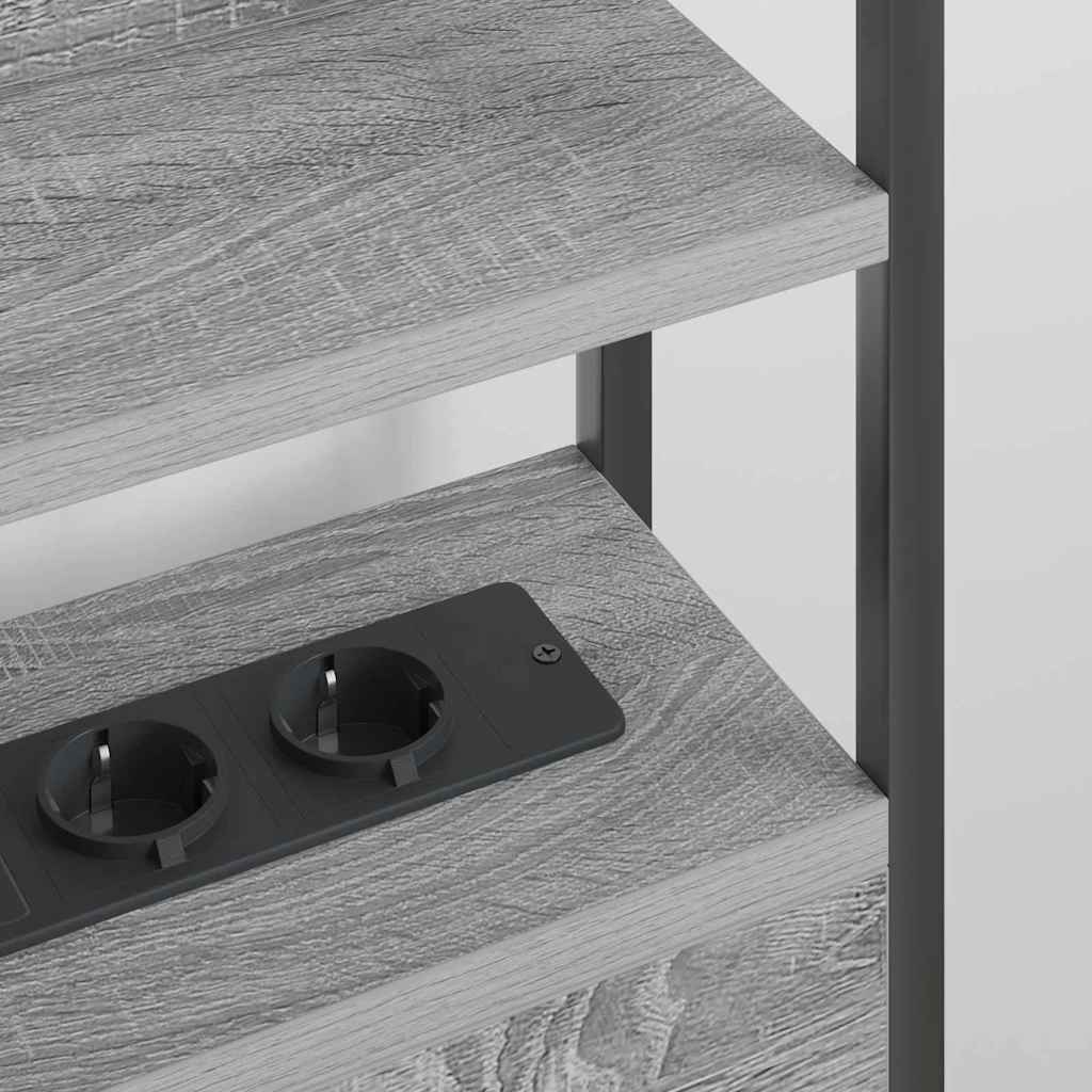 Aufbewahrungskopfteil Grau Sonoma 120 cm Holzwerkstoff