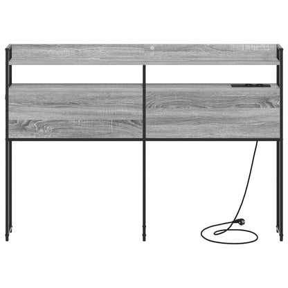 Aufbewahrungskopfteil Grau Sonoma 120 cm Holzwerkstoff