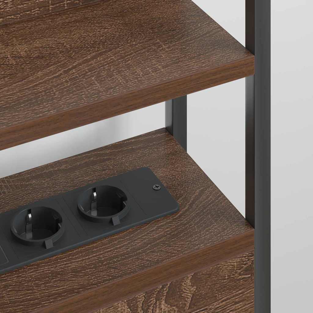 Aufbewahrungskopfteil Braun Eichen-Optik 160 cm Holzwerkstoff