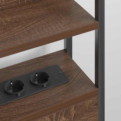 Aufbewahrungskopfteil Braun Eichen-Optik 160 cm Holzwerkstoff