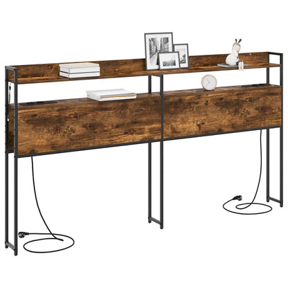 Aufbewahrungskopfteil Räuchereiche 180 cm Holzwerkstoff