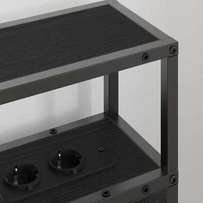 Stauraum-Kopfteil Schwarz Eichen-Optik 75 cm Holzwerkstoff