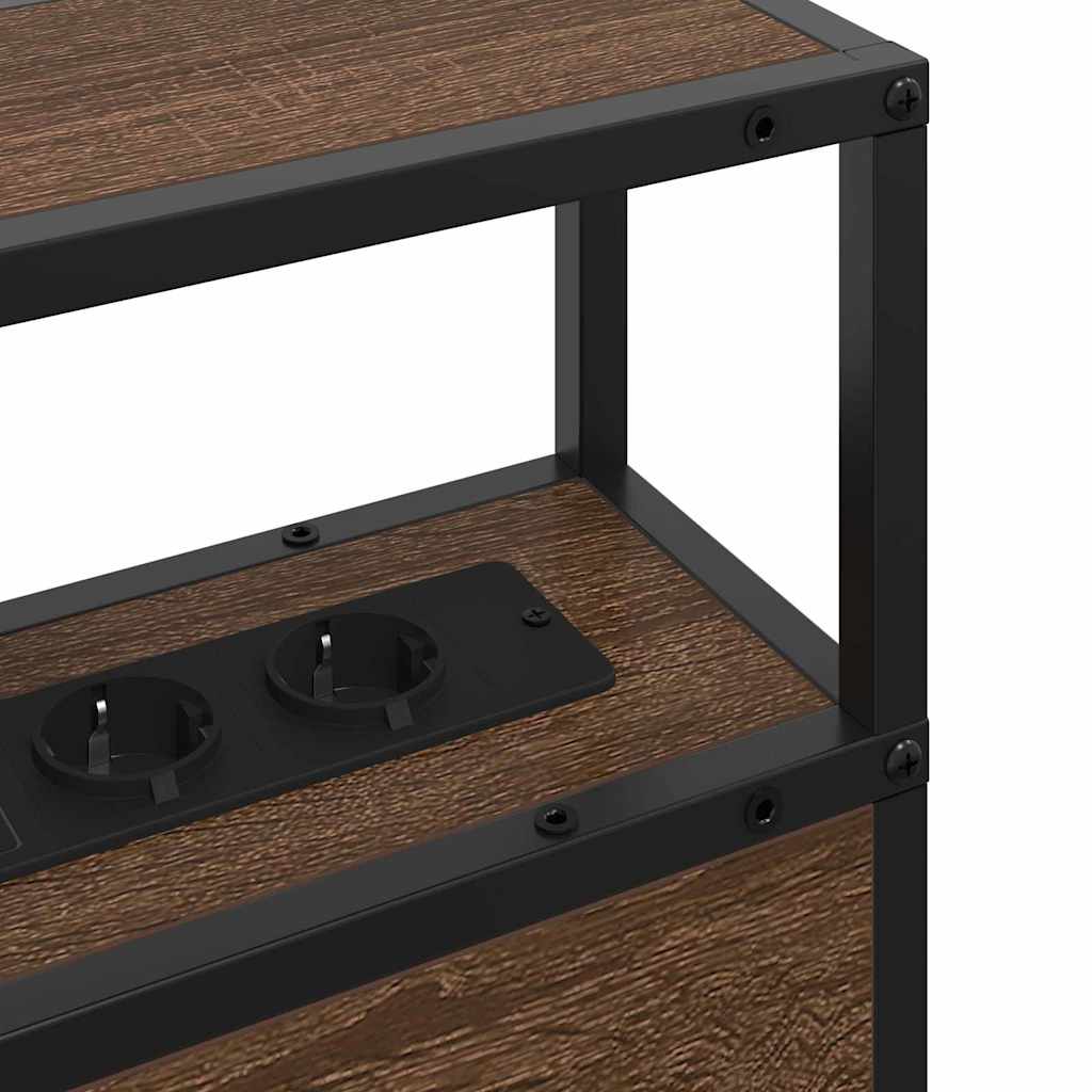 Stauraum-Kopfteil Braun Eichen-Optik 100 cm Holzwerkstoff