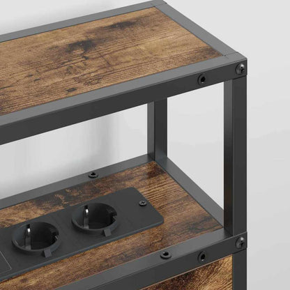 Stauraum-Kopfteil mit Regal Räuchereiche 135 cm Holzwerkstoff