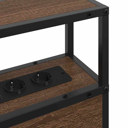 Stauraum-Kopfteil Braun Eichen-Optik 140 cm Holzwerkstoff