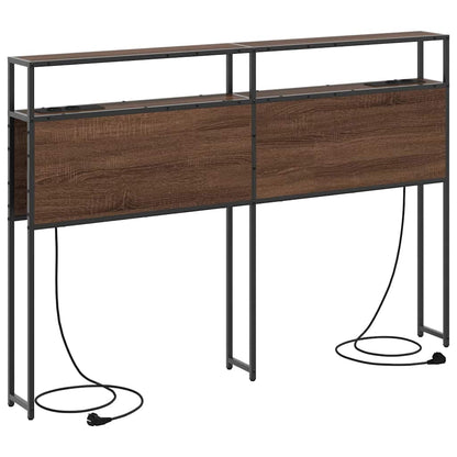 Stauraum-Kopfteil Braun Eichen-Optik 140 cm Holzwerkstoff