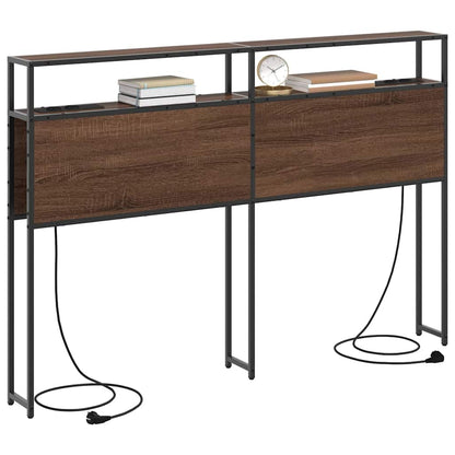 Stauraum-Kopfteil Braun Eichen-Optik 140 cm Holzwerkstoff