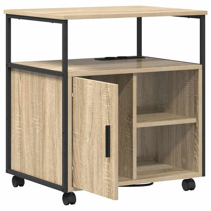 Schrank mit Ladestation Mit Rad Sonoma-Eiche 61 x 46 x 67 cm