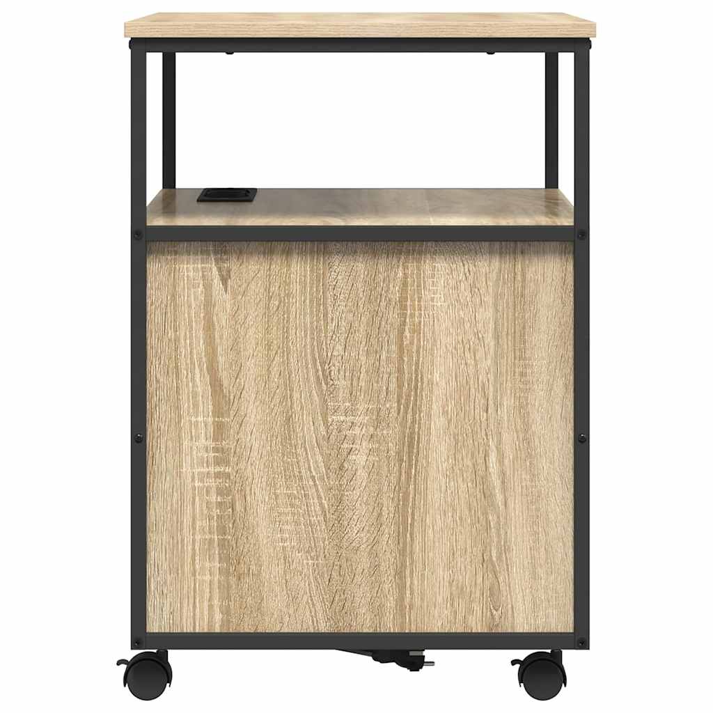 Schrank mit Ladestation Mit Rad Sonoma-Eiche 61 x 46 x 67 cm