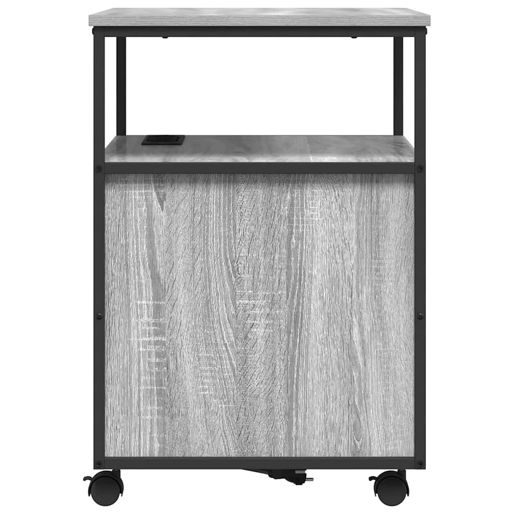 Schrank mit Ladestation Mit Rad Graues Sonoma 61 x 46 x 67 cm