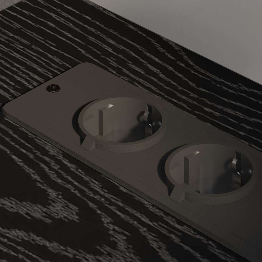 Schrank mit Ladestation Schwarz Eichen-Optik 76 x 41 x 72 cm