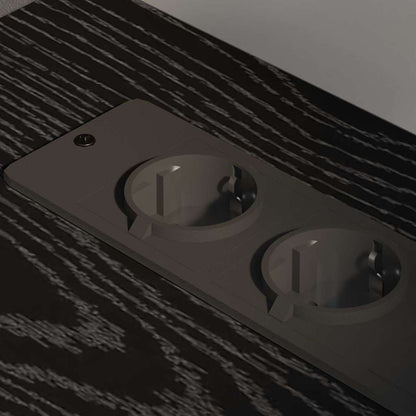 Schrank mit Ladestation Schwarz Eichen-Optik 76 x 41 x 72 cm