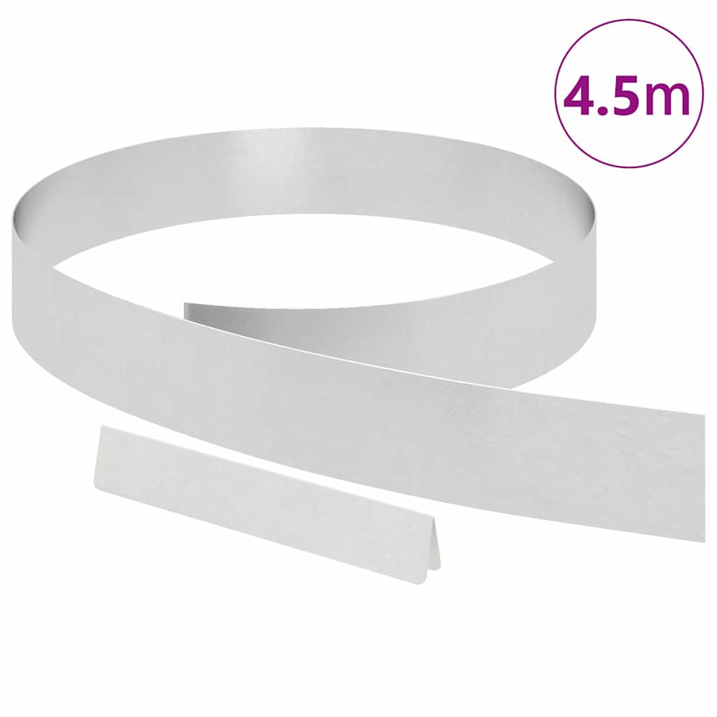 Raseneinfassung Silber 450 x 0,05 x 15 cm Edelstahl