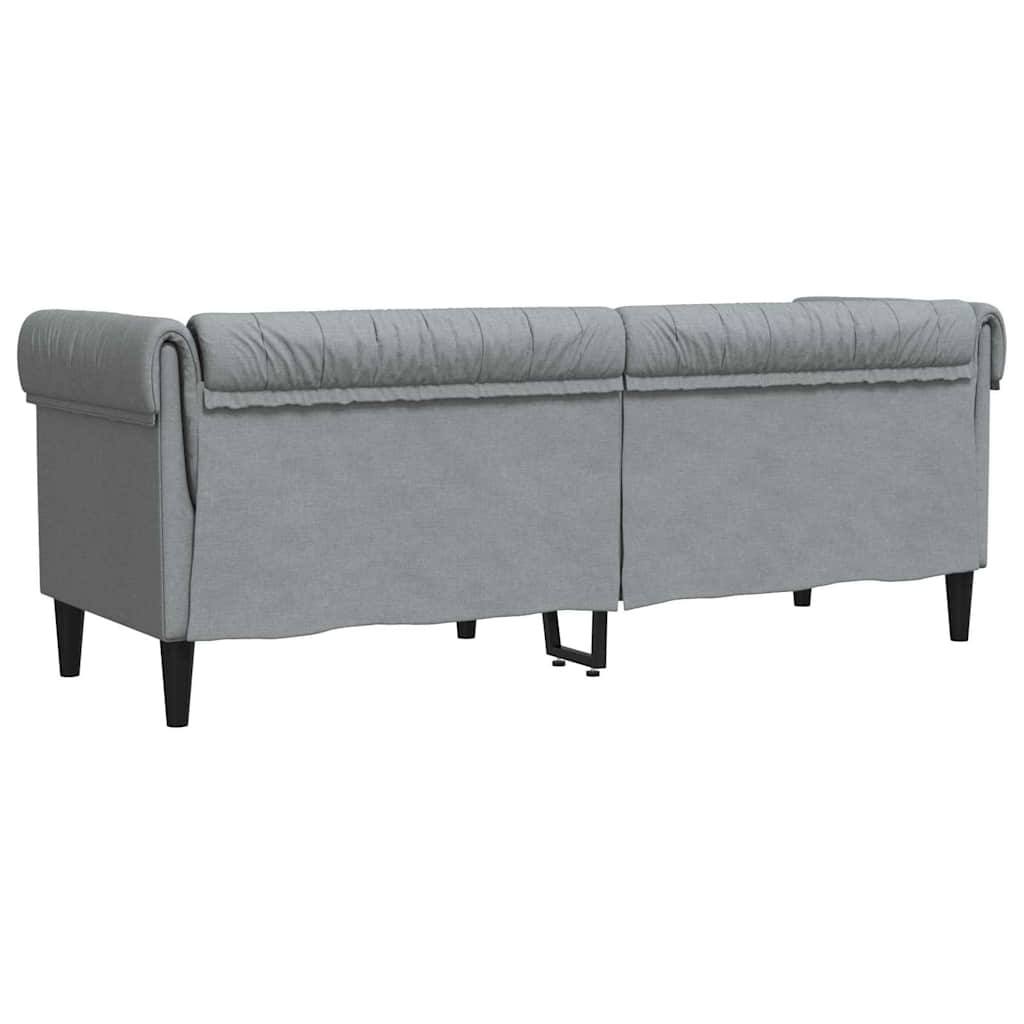 Sofa Hellgrau 201,5 x 74,5 x 74,5 cm Polyester