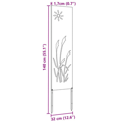 Garten Sichtschutz-Leinwand Olivgrün 32 x 140 cm
