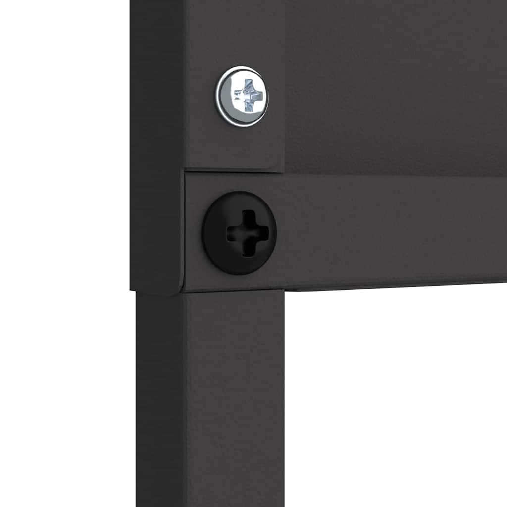 Garten Sichtschutz-Leinwand Floral Schwarz 32 x 140 cm