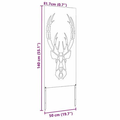 Garten Sichtschutz-Leinwand Silber 50 x 140 cm Verzinkter Stahl