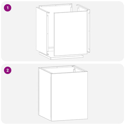 Garten-Pflanzgefäß Verzinkter Stahl 32 x 32 x 40 cm