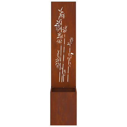 Garten Sichtschutz-Leinwand Floral Rostig 32 x 32 x 150 cm