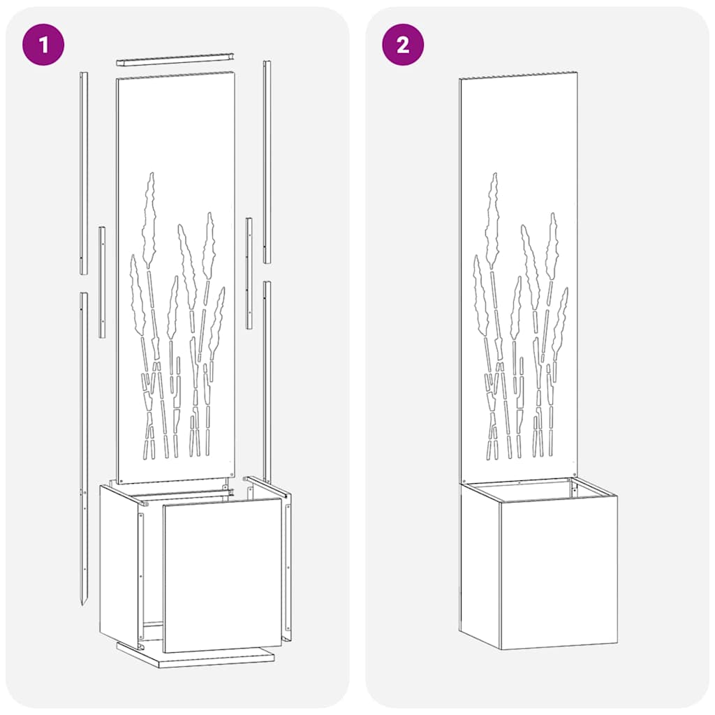 Garten Sichtschutz-Leinwand Schwarz 32 x 32 x 150 cm