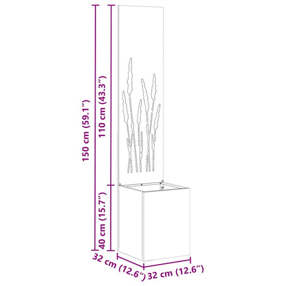 Garten Sichtschutz-Leinwand Schwarz 32 x 32 x 150 cm