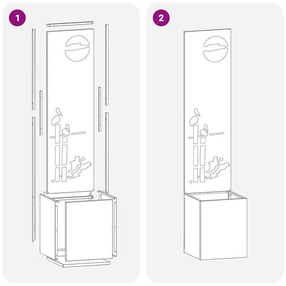 Garten Sichtschutz-Leinwand Schwarz 32 x 140 cm