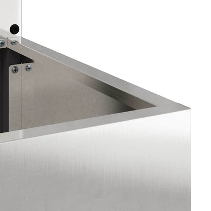 Garten Sichtschutz-Leinwand Silber 32 x 140 cm Edelstahl