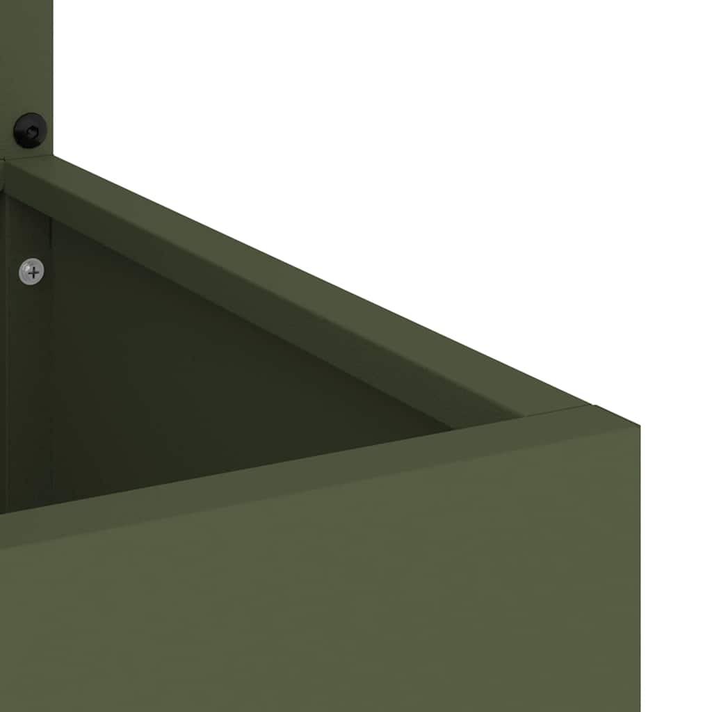 Garten Sichtschutz-Leinwand Floral Olivgrün 32 x 32 x 150 cm