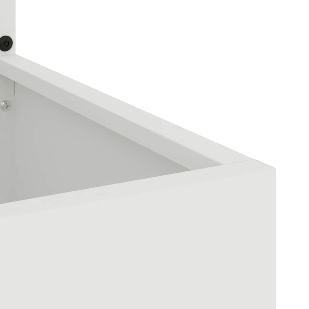 Garten Sichtschutz-Leinwand Floral Weiß 50 x 140 cm