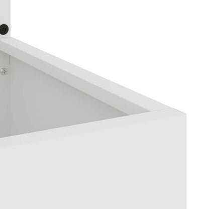 Garten Sichtschutz-Leinwand Floral Weiß 50 x 140 cm