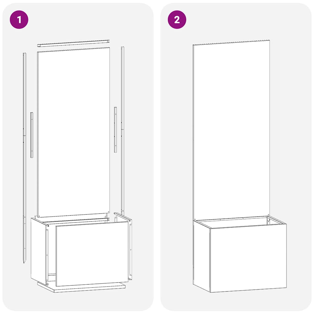 Garten Sichtschutz-Leinwand Anthrazit 50 x 140 cm
