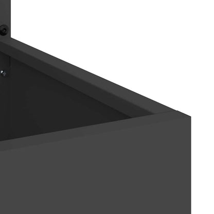 Garten Sichtschutz-Leinwand Floral Schwarz 50 x 140 cm