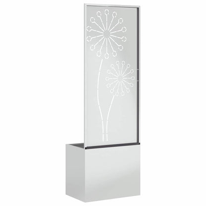 Garten Sichtschutz-Leinwand Silber 50 x 140 cm Verzinkter Stahl