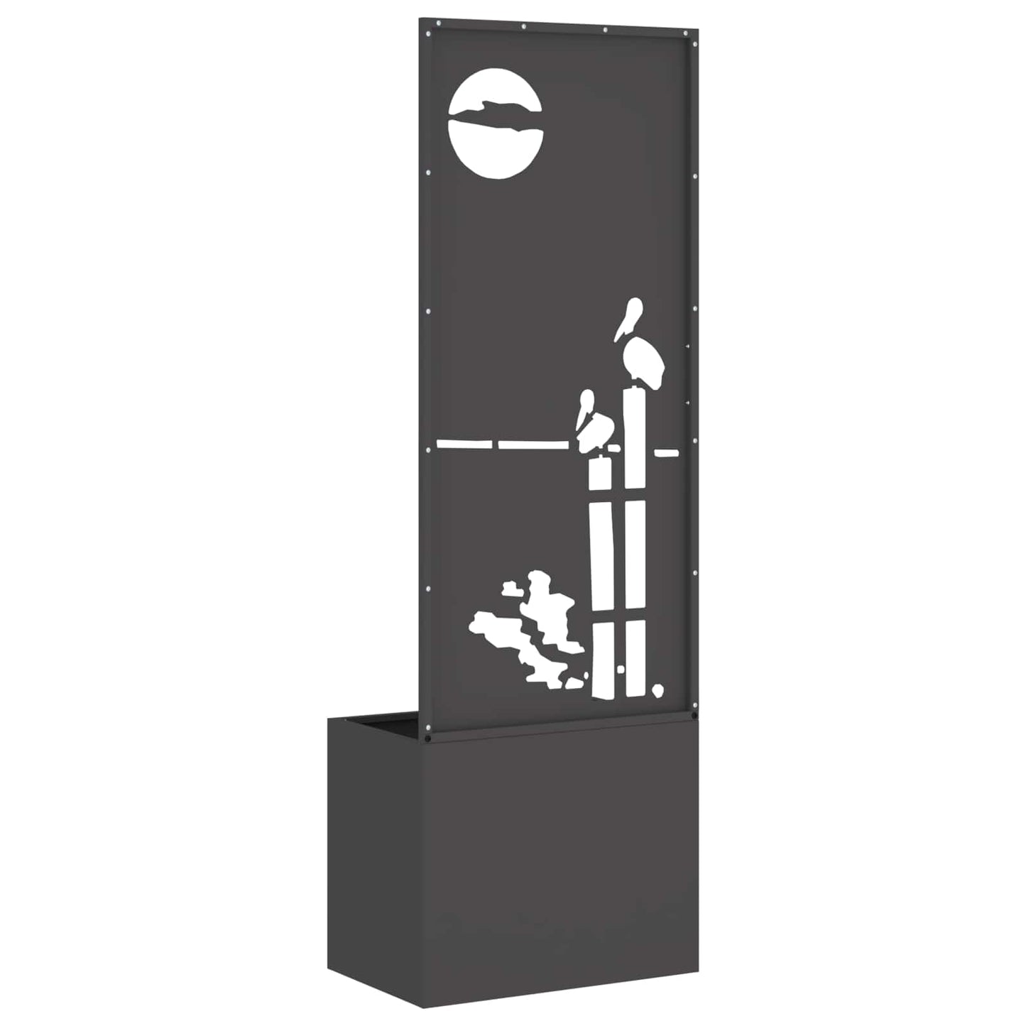 Garten Sichtschutz-Leinwand Schwarz 50 x 32 x 150 cm