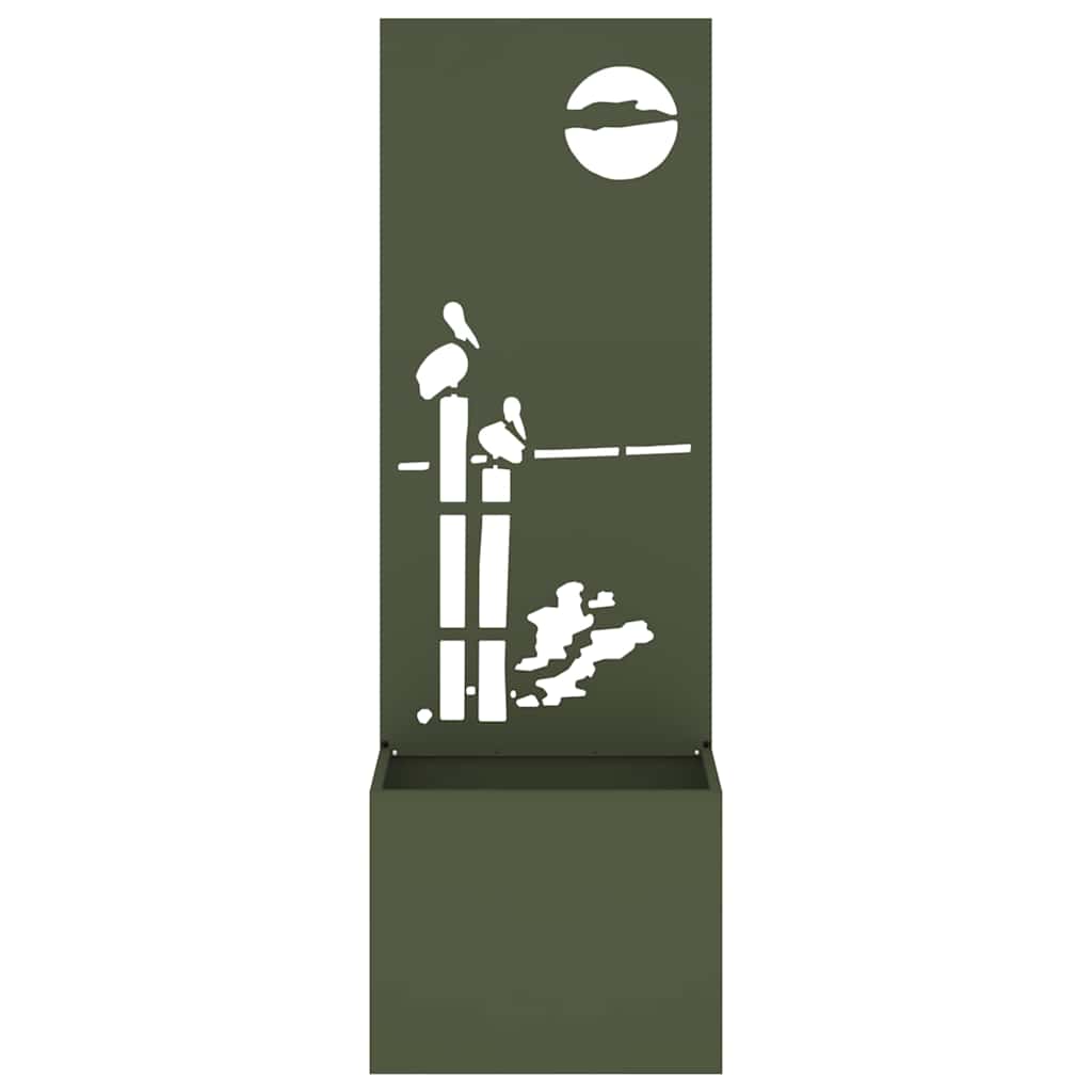 Garten Sichtschutz-Leinwand Olivgrün 50 x 140 cm