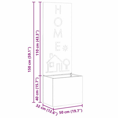 Garten Sichtschutz-Leinwand Silber 50 x 140 cm Verzinkter Stahl
