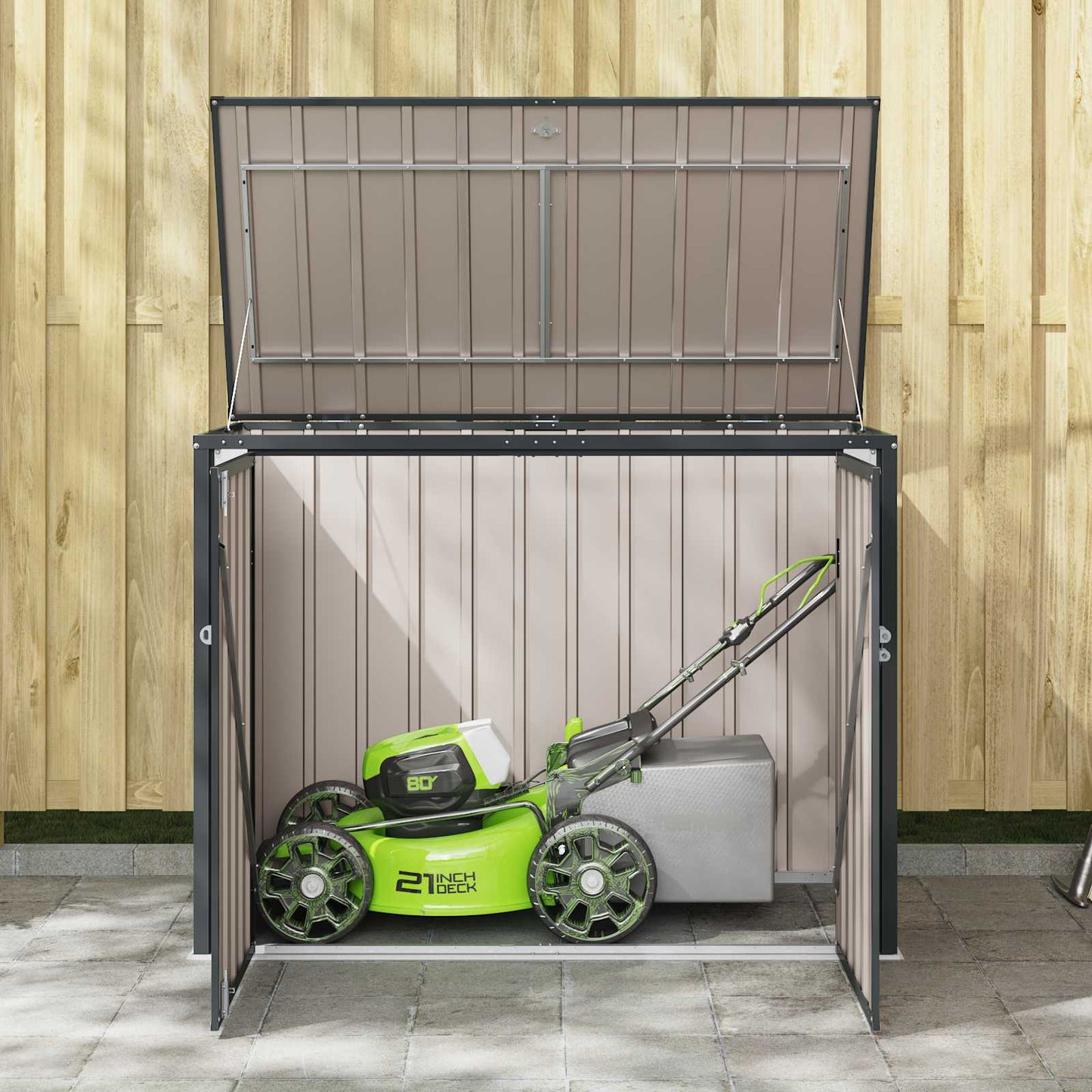 Gartenlagerbox Schwarz 151,5 x 82 x 110,5 cm Stahl