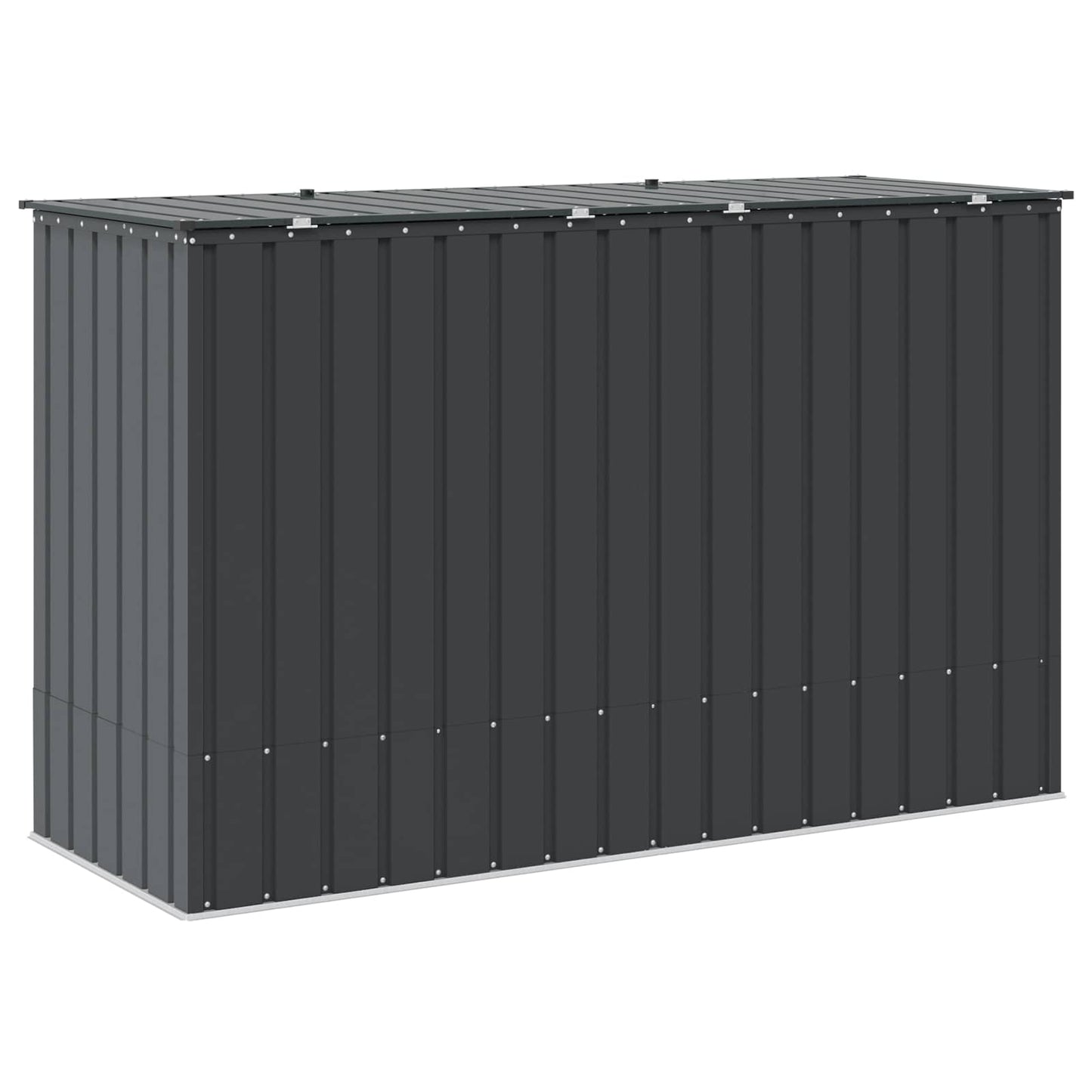 Gartenlagerbox Schwarz 214 x 82 x 132 cm Stahl