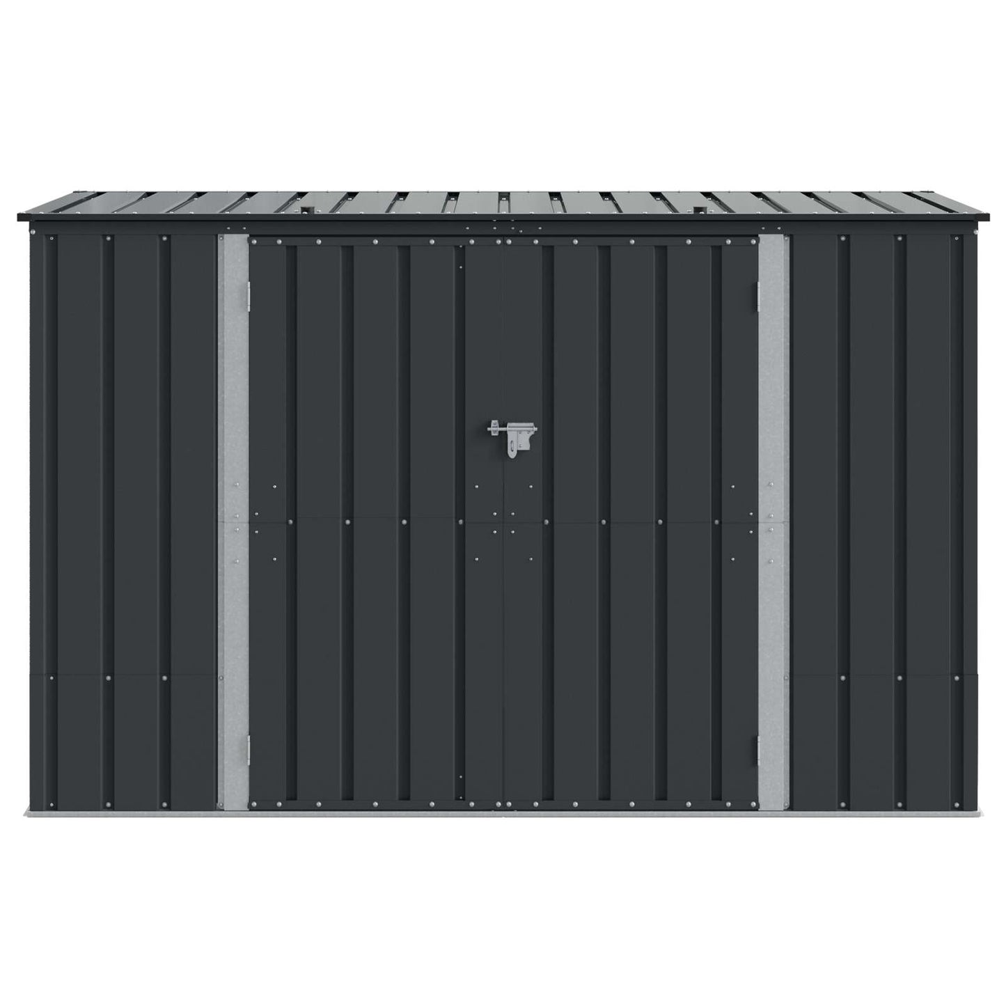 Gartenlagerbox Schwarz 214 x 82 x 132 cm Stahl