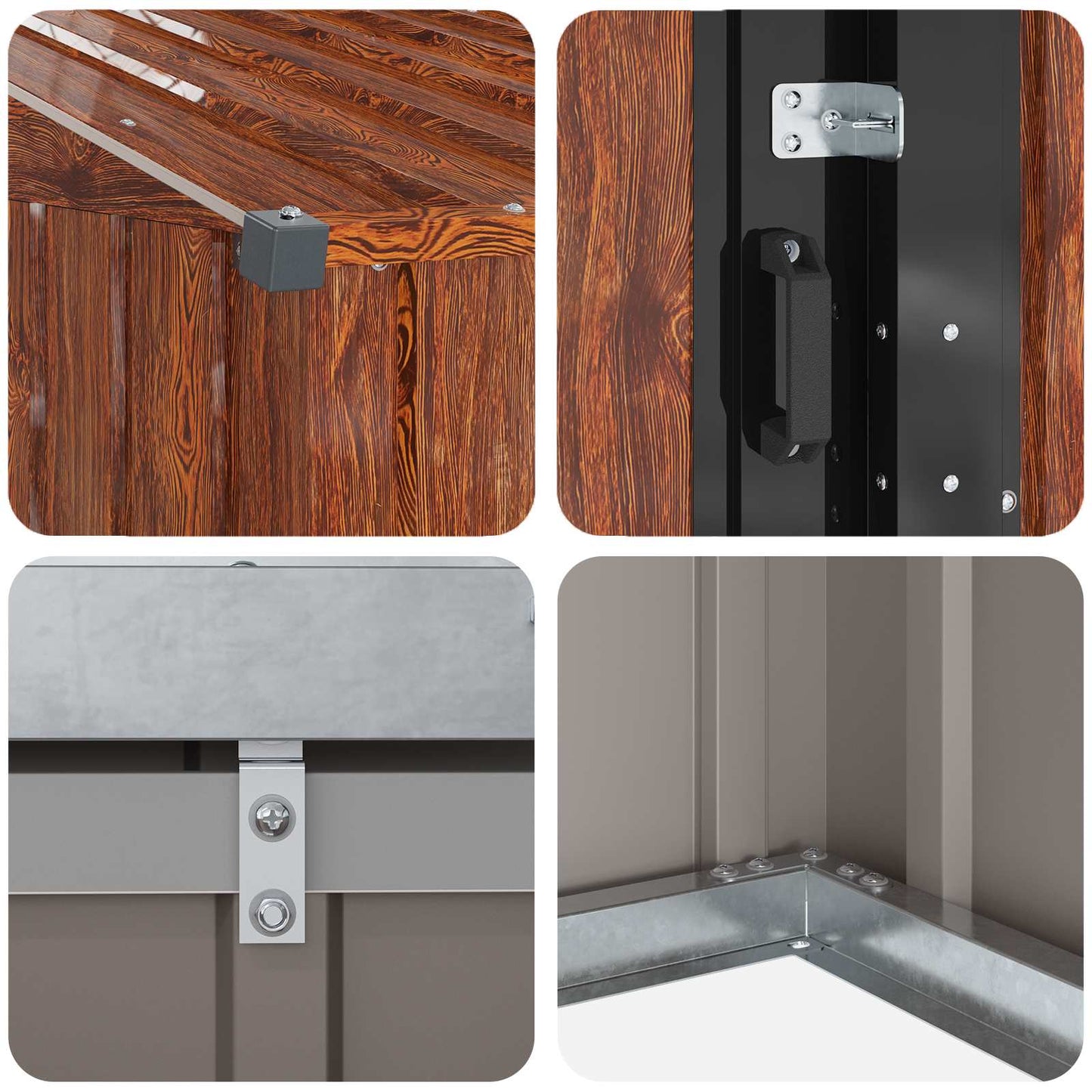 Gartenhütten Braun 137 x 81 x 180 cm Metall