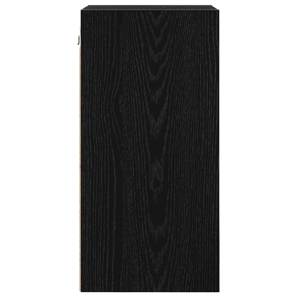 Hängeschrank mit Regal Schwarz Eichen-Optik 30 x 29,5 x 60 cm