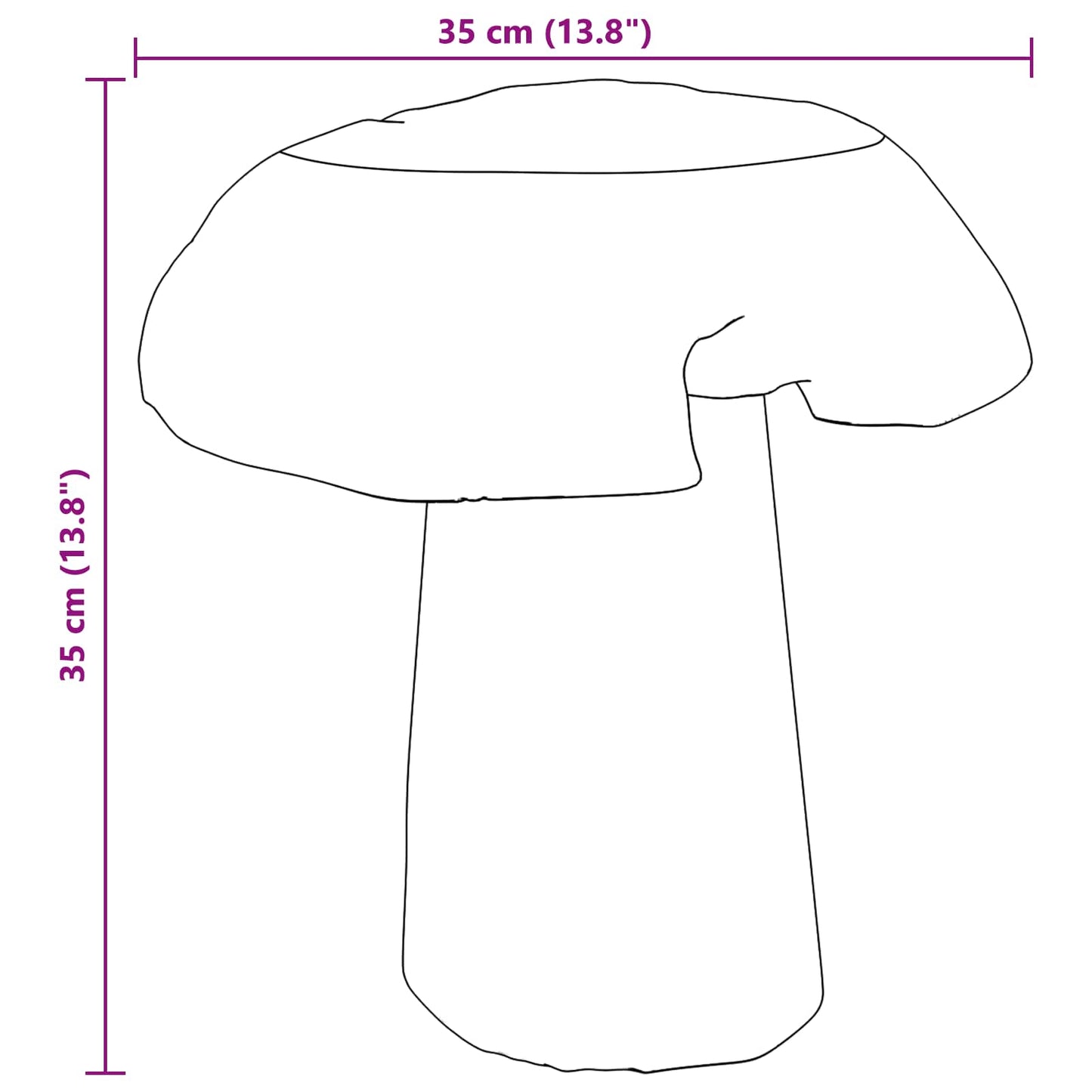 Hocker Natur 35 x 35 x 35 cm Massivholz Teak