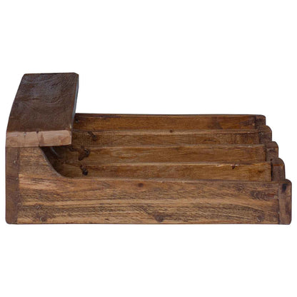 Gehäuse Braun 36 x 30 x 10 cm Massives Mahagoni Holz