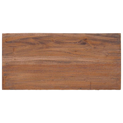 Bank Natur 50,5 x 25 x 47,5 cm Massivholz Mahagoni